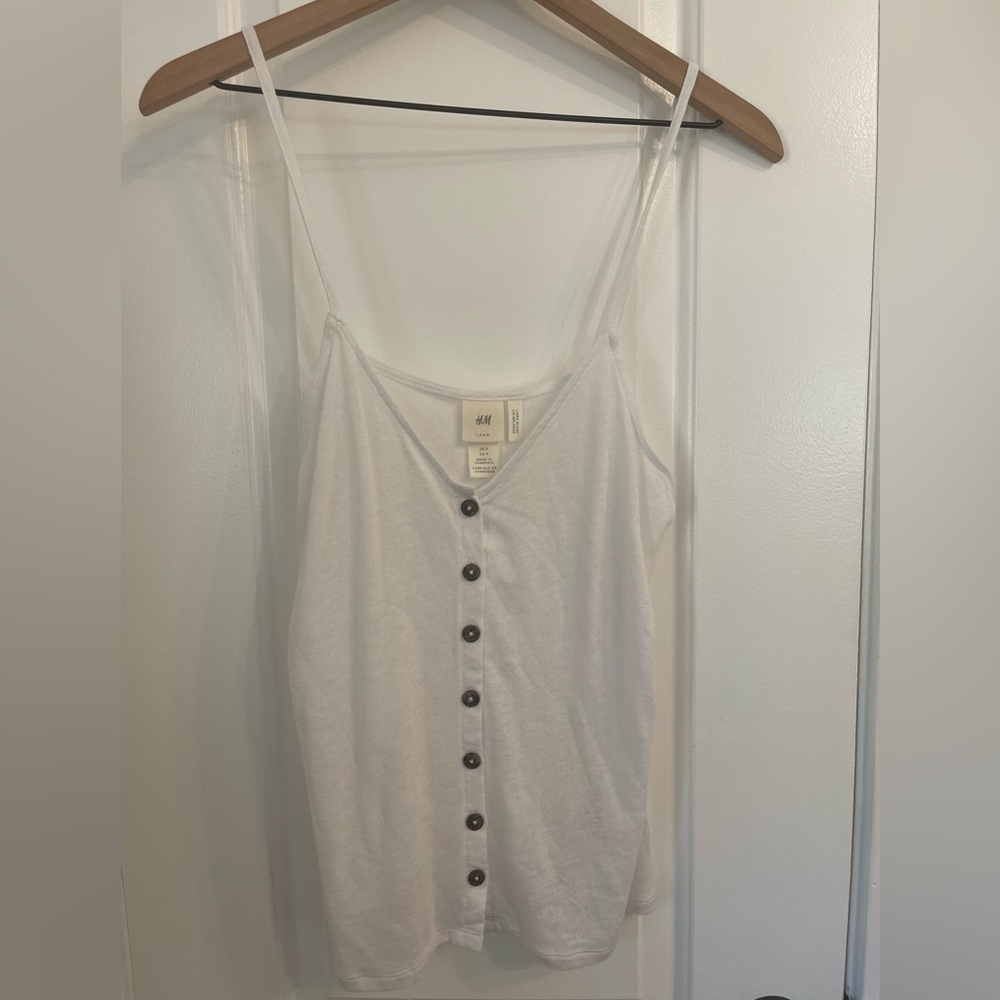 H&M relaxed white tank